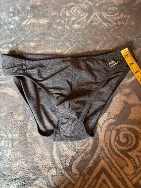 Speedo Men's Dark Gray Heather Swim Brief - 34